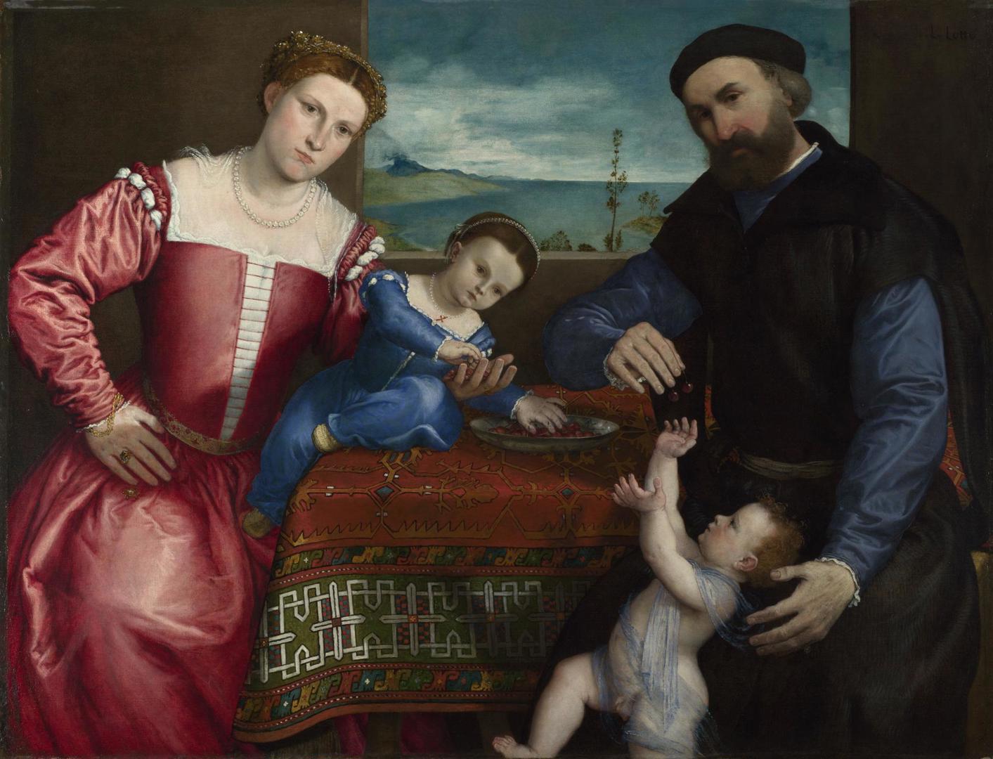 Portrait of Giovanni della Volta with his Wife and Children by Lorenzo Lotto