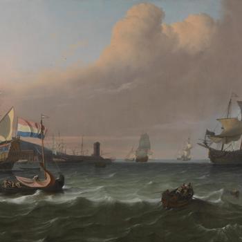 Dutch Men-of-war entering a Mediterranean Port