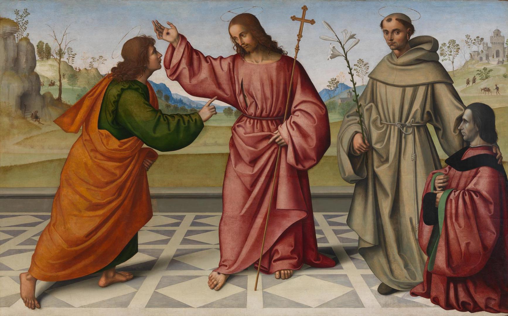 The Incredulity of Saint Thomas with a Donor by Giovanni Battista Bertucci the Elder