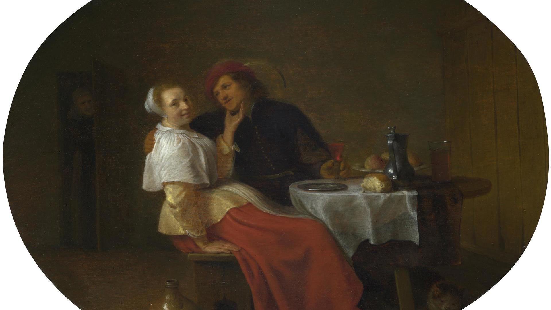 Two Lovers at Table by Hendrick Sorgh