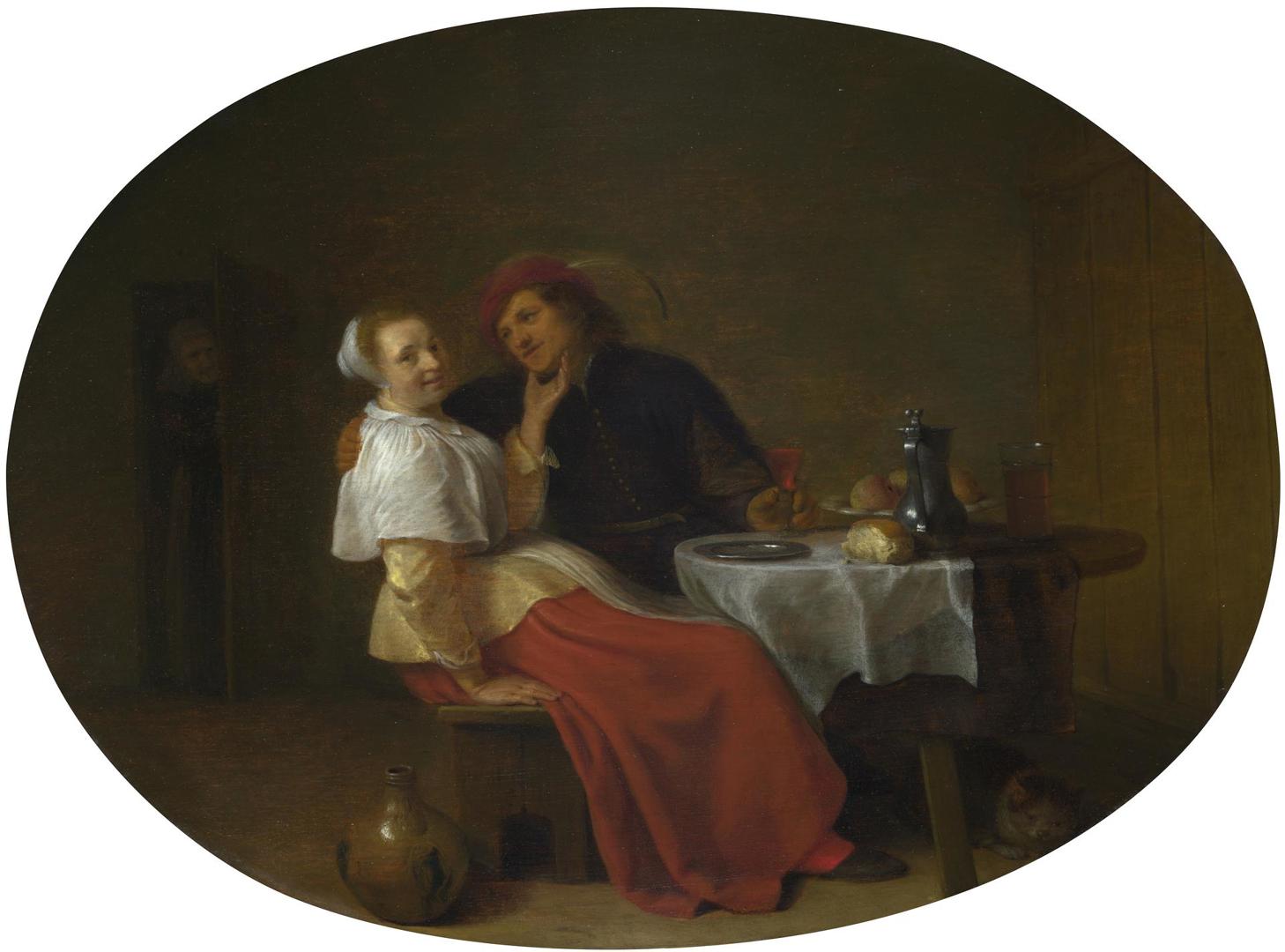 Two Lovers at Table by Hendrick Sorgh