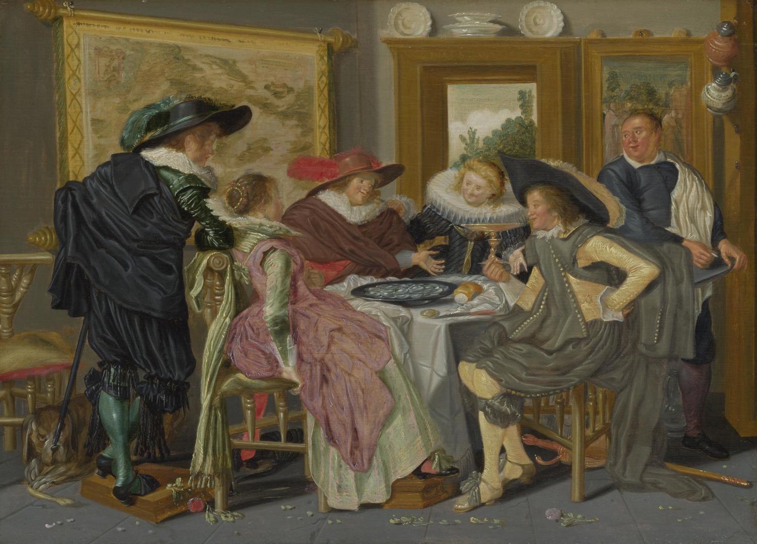 A Party at Table by Dirck Hals