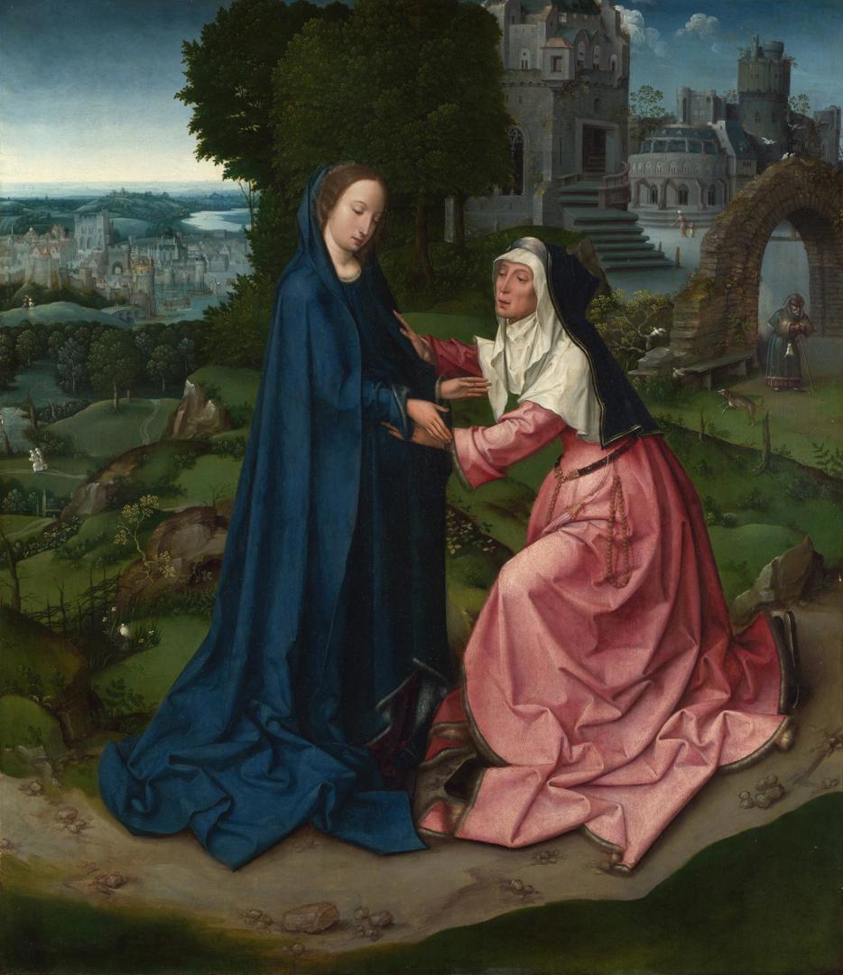 The Visitation of the Virgin to Saint Elizabeth by Workshop of Goossen van der Weyden