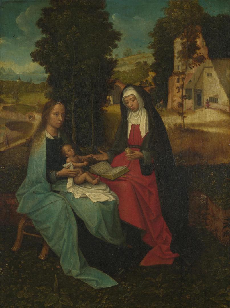 The Virgin and Child with Saint Anne by Workshop of Albert Cornelis