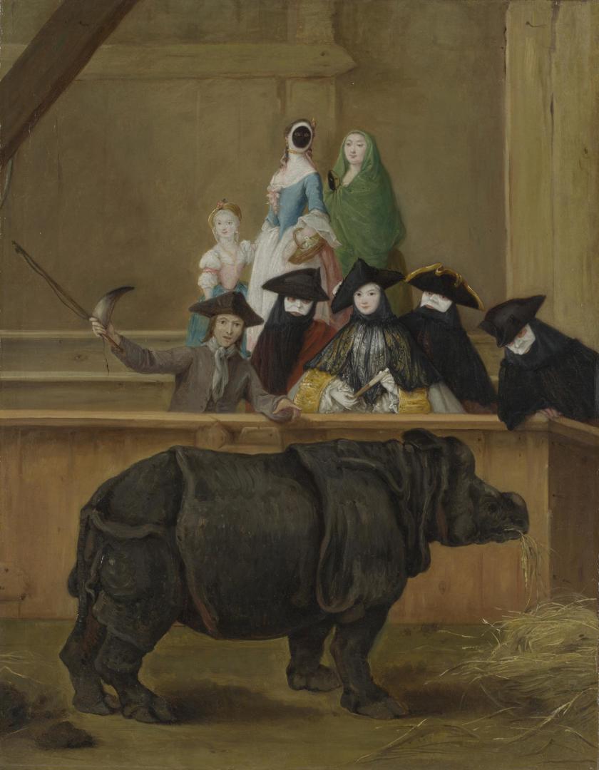 Exhibition of a Rhinoceros at Venice by Pietro Longhi