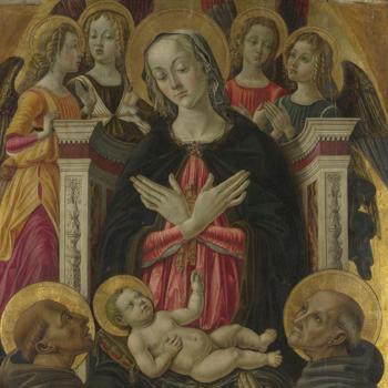 The Virgin and Child with Saints, Angels and a Donor
