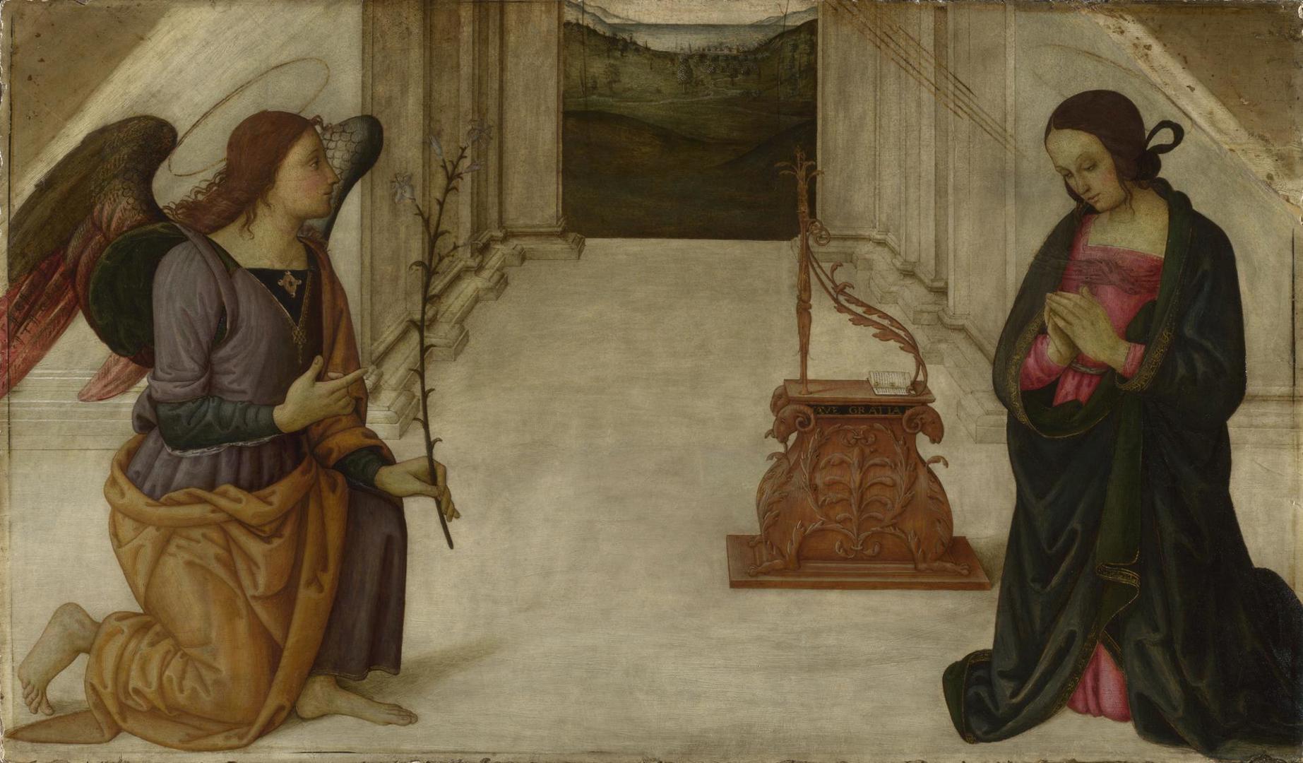 The Annunciation by Probably by Giannicola di Paolo