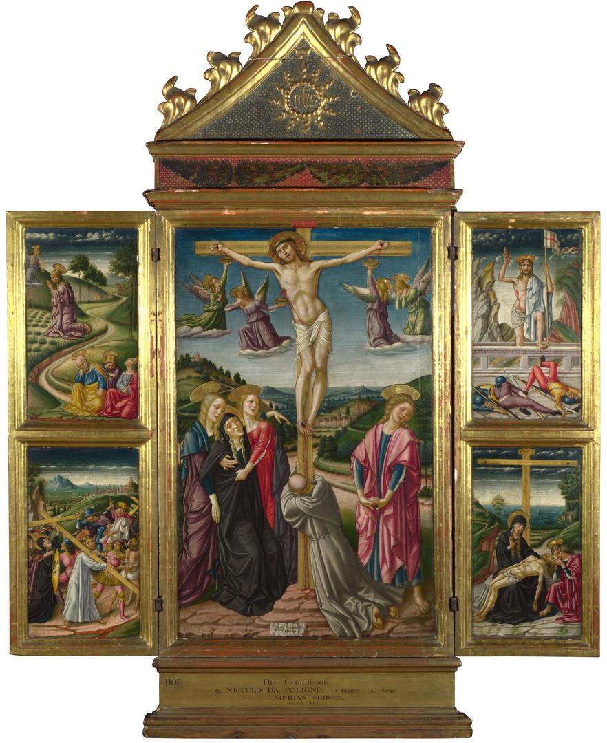 Christ on the Cross, and Other Scenes by Niccolo di Liberatore