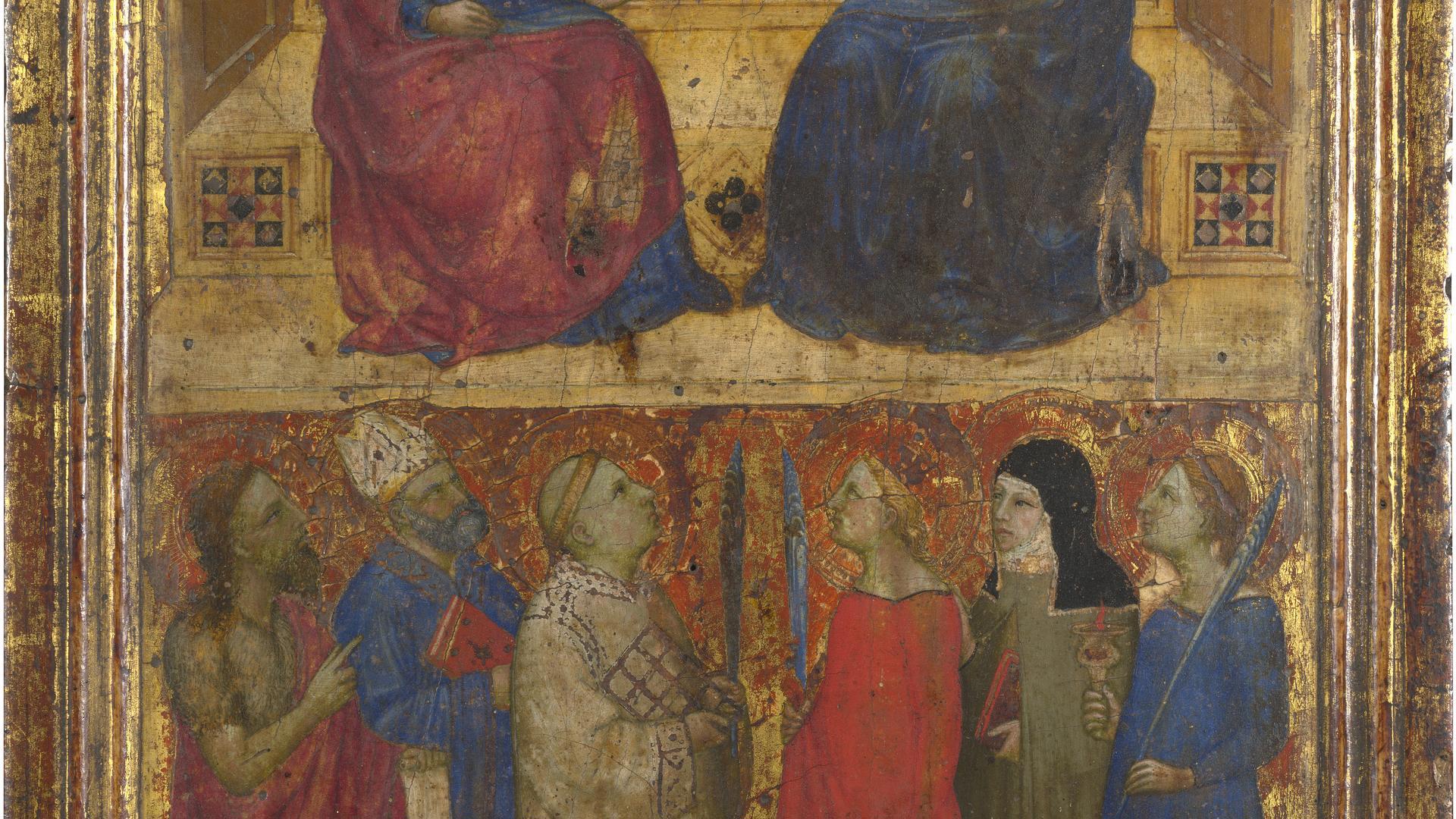 Christ and the Virgin Enthroned with Six Saints by Giovanni da Milano