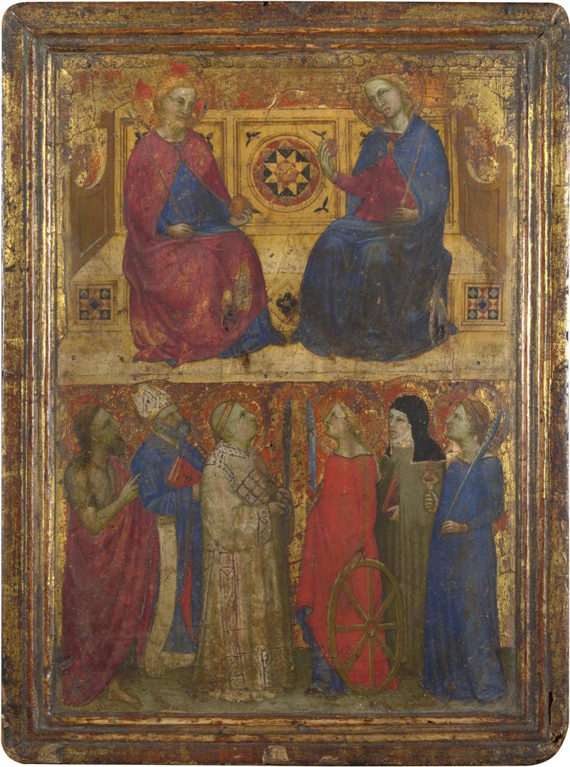 Christ and the Virgin Enthroned with Six Saints by Giovanni da Milano