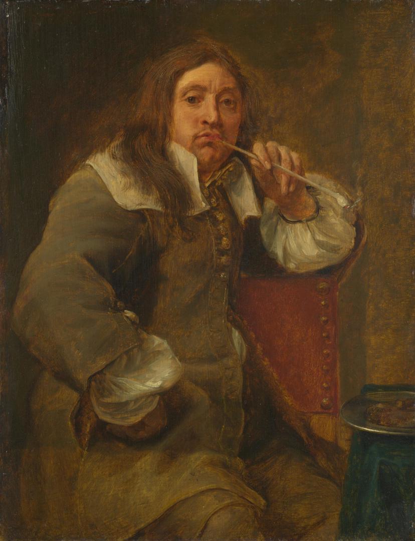 Smell (Portrait of Lucas Fayd'herbe) by Gonzales Coques