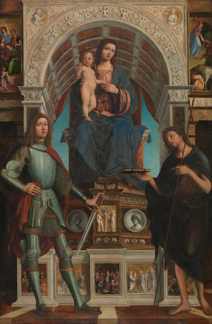 The Virgin and Child with Saints by Lorenzo Costa with collaborators