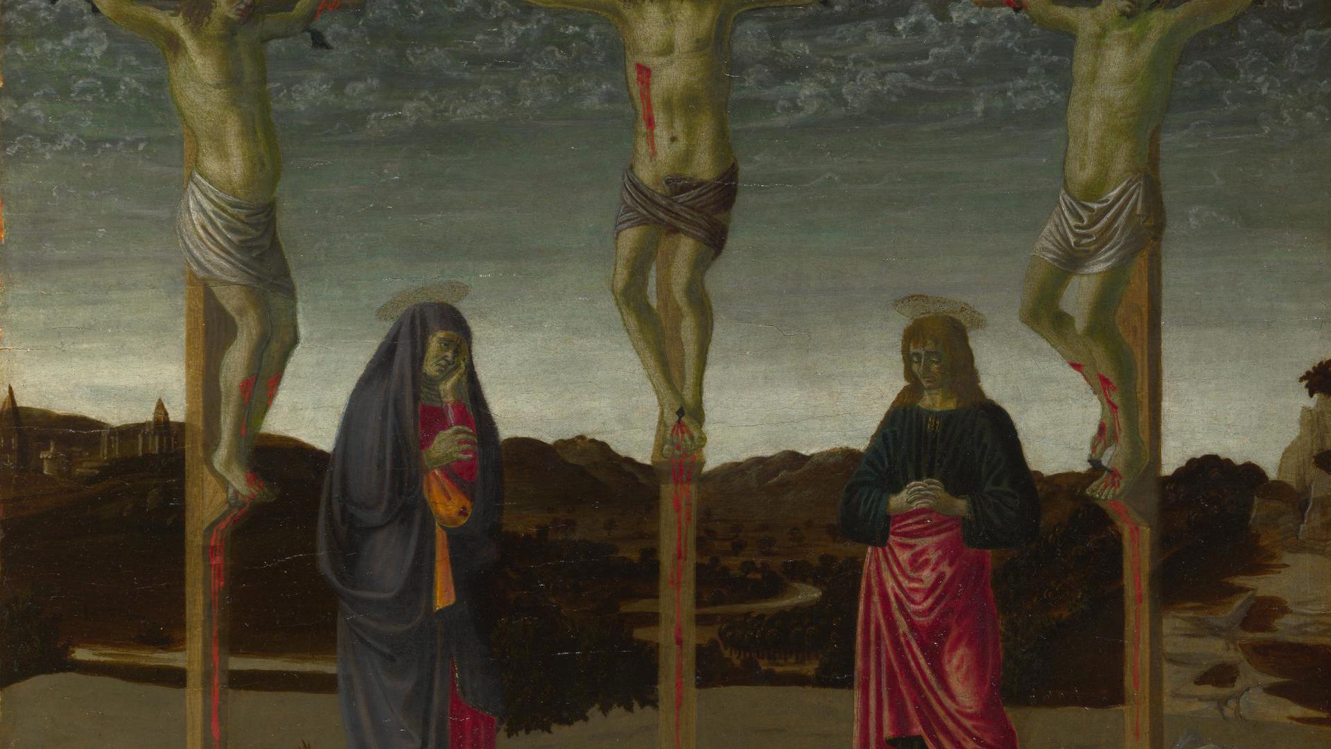 The Crucifixion by Possibly by Francesco Botticini