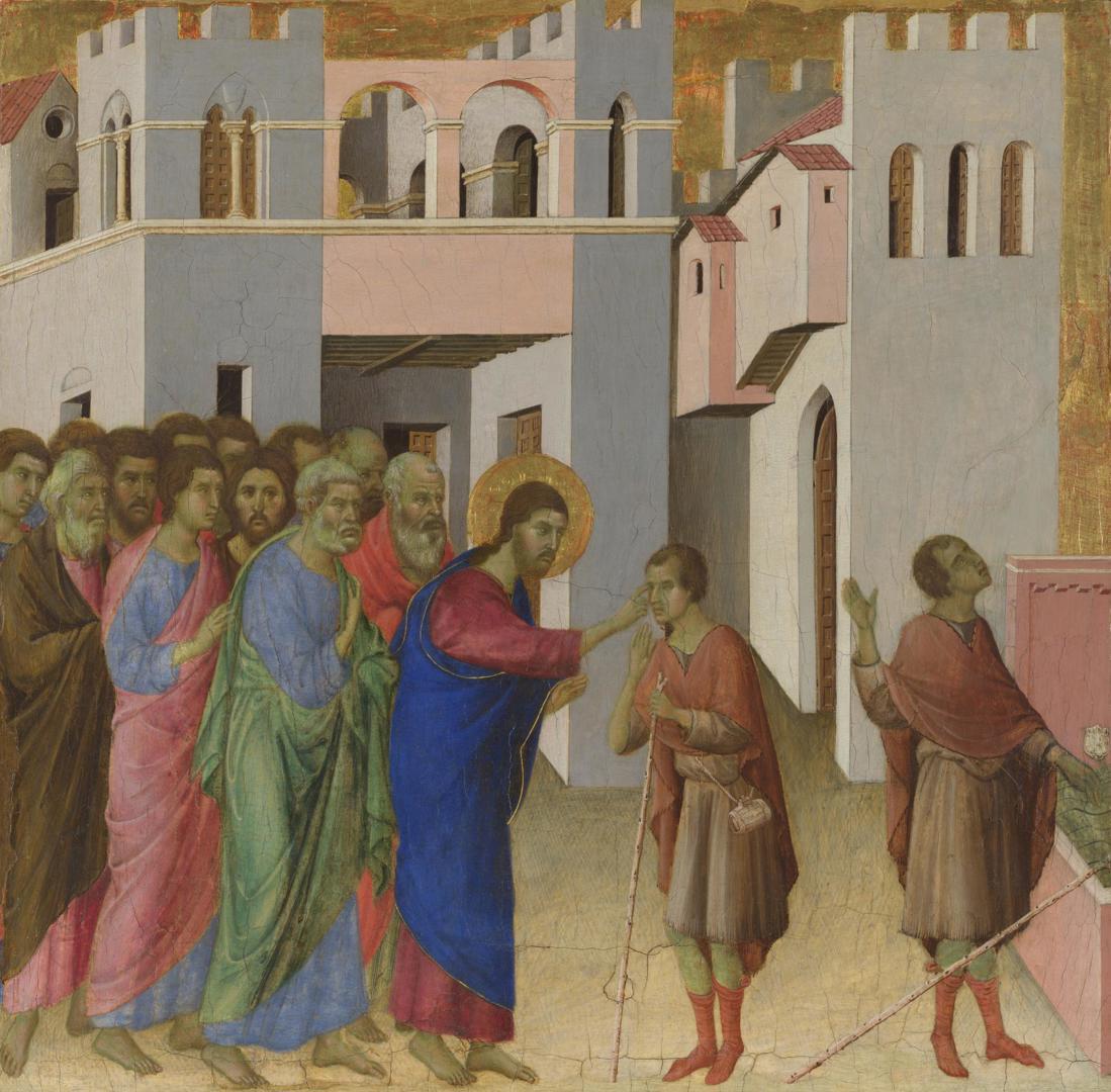 The Healing of the Man born Blind by Duccio