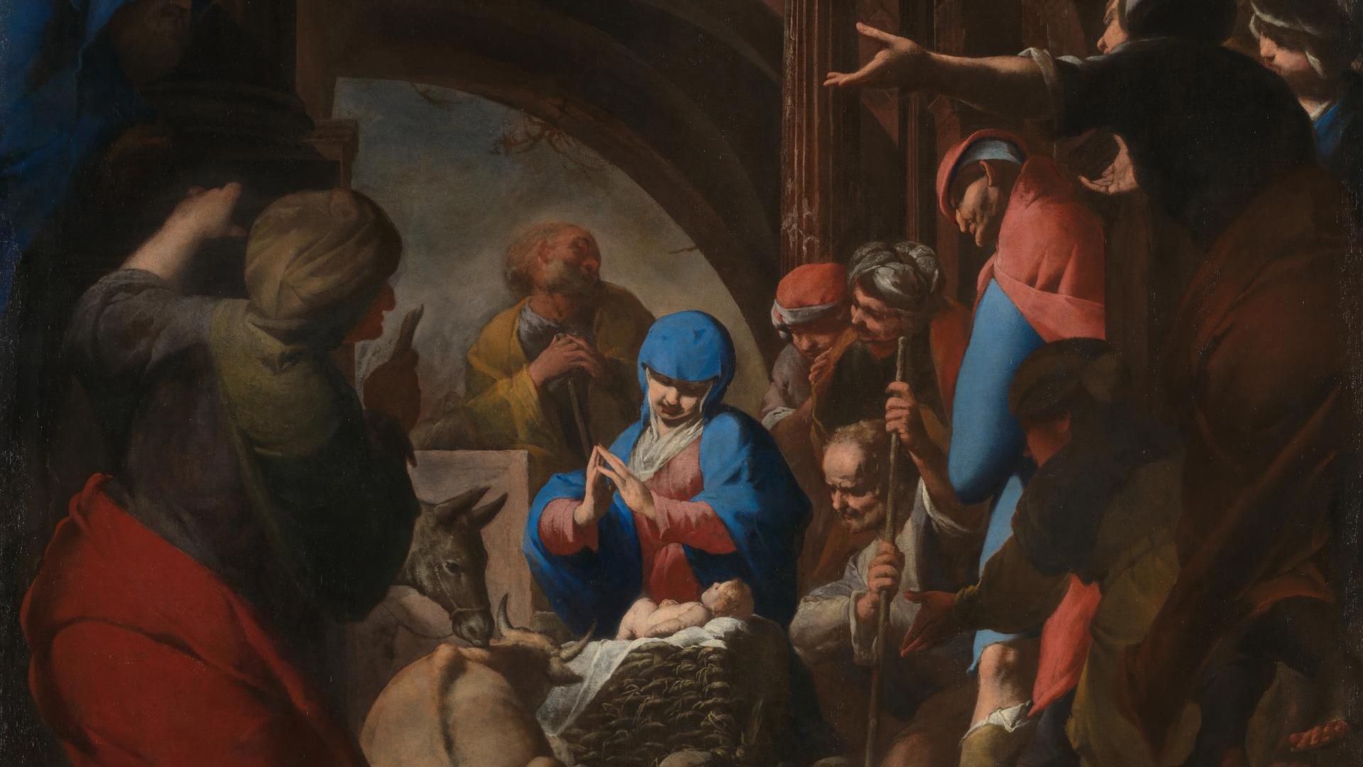 The Adoration of the Shepherds by Giovanni Battista Spinelli