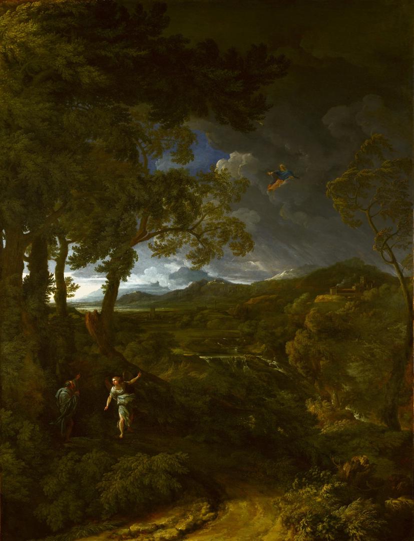 Landscape with Elijah and the Angel by Gaspard Dughet