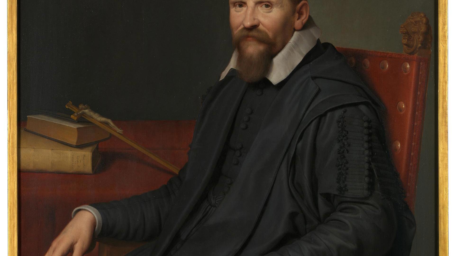 Portrait of Suitbertus Purmerent by Willem van der Vliet