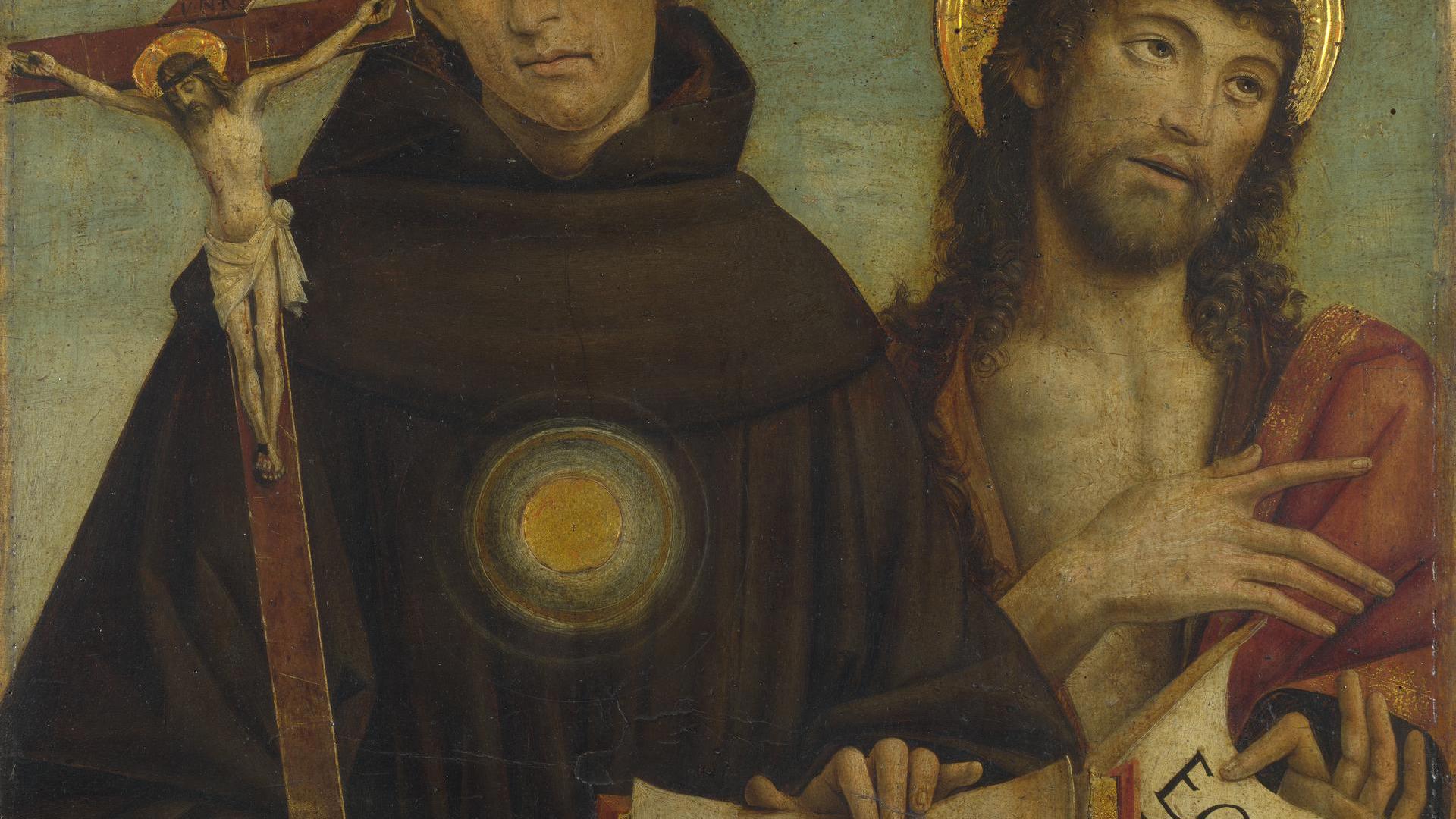 Saints Nicholas of Tolentino and John the Baptist by Giovanni Martino Spanzotti