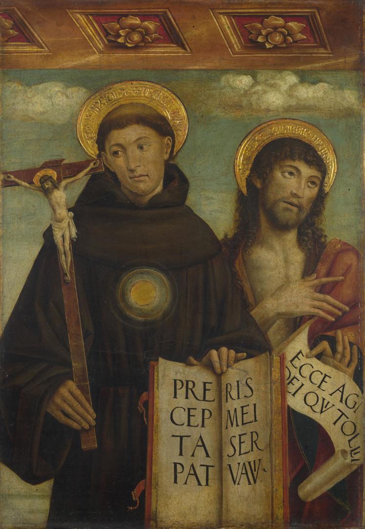 Saints Nicholas of Tolentino and John the Baptist by Giovanni Martino Spanzotti