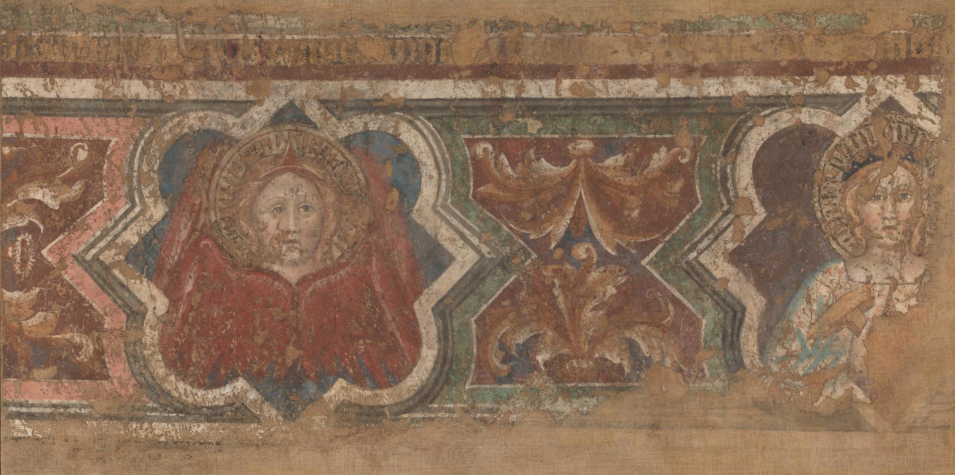 Decorative Border with a Seraph and Saint Catherine by Spinello Aretino