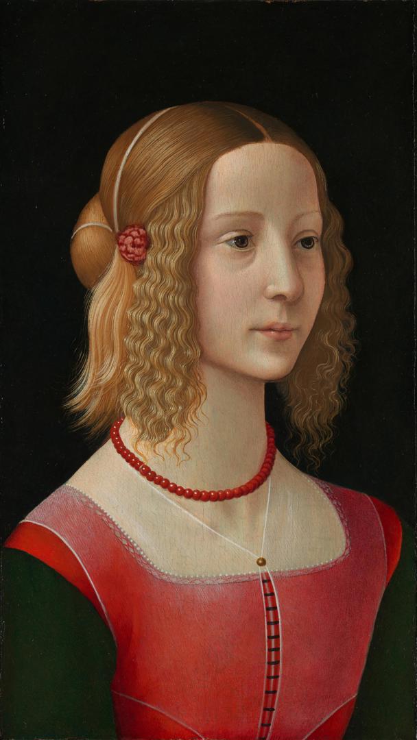 Portrait of a Girl by Workshop of Domenico Ghirlandaio