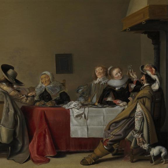 A Merry Company at Table