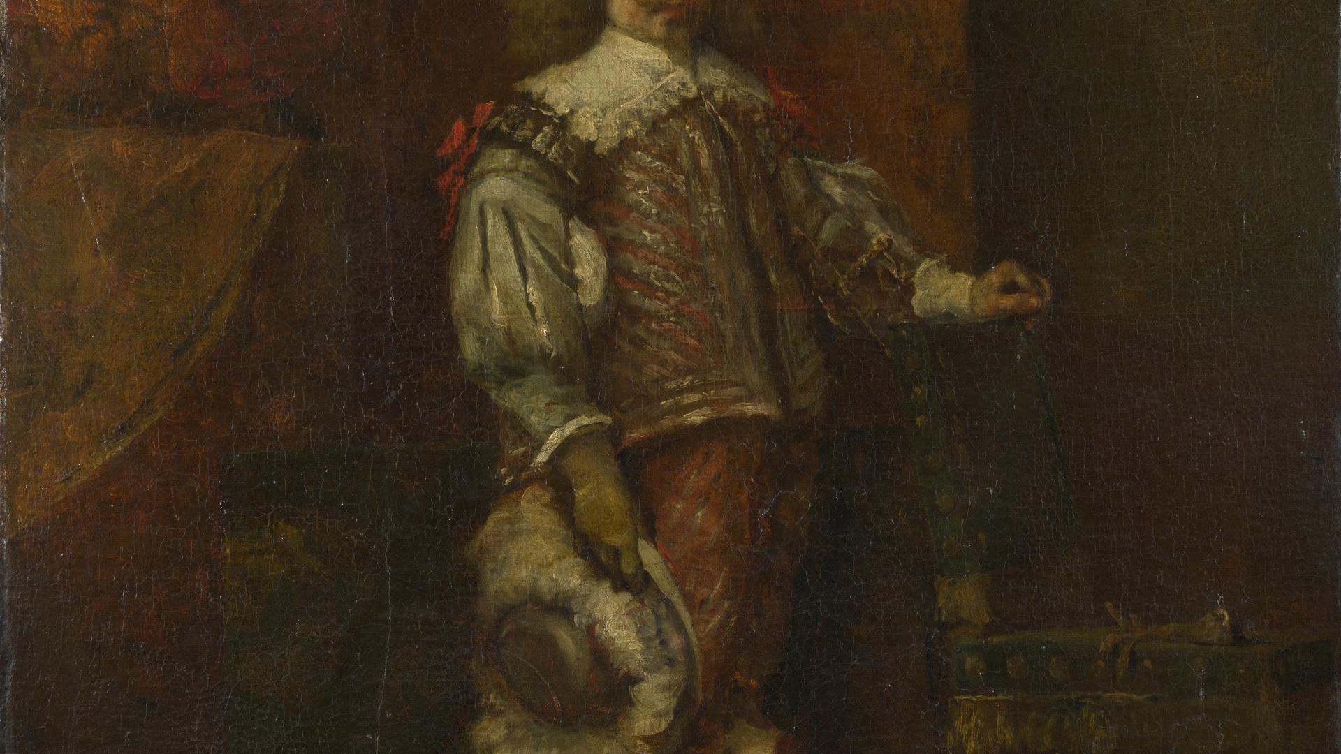 A Man in 17th-Century Spanish Costume by Probably by Ignacio de Leon y Escosura