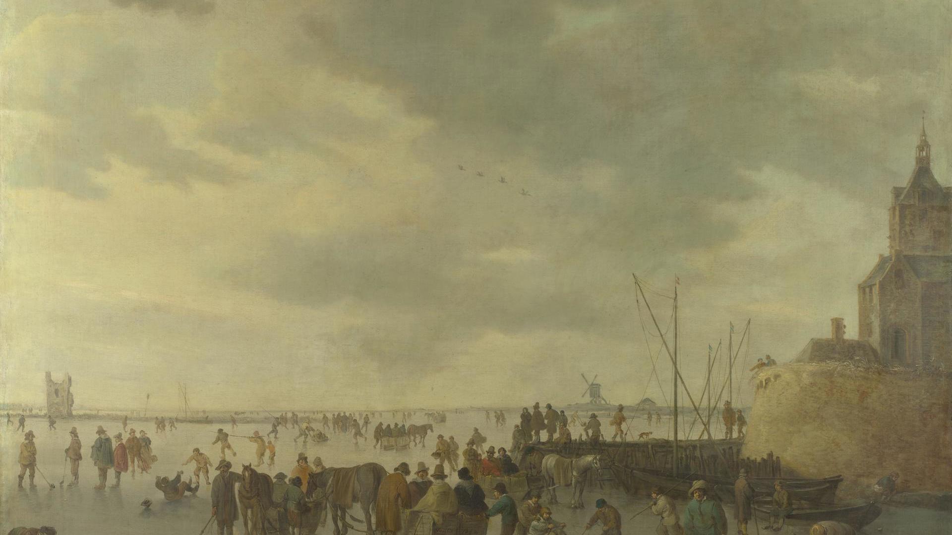 A Scene on the Ice near Dordrecht by Jan van Goyen