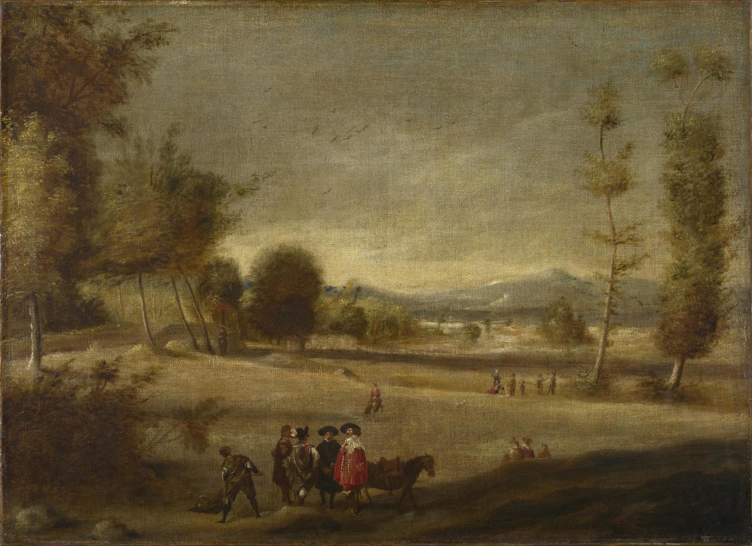 Landscape with Figures by Spanish