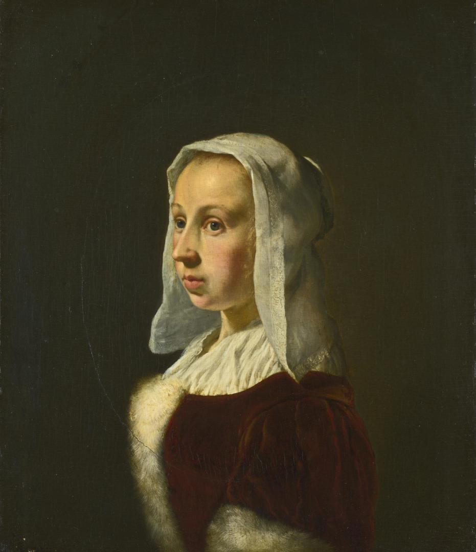 Portrait of the Artist's Wife, Cunera van der Cock by Frans van Mieris the Elder