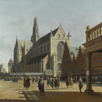 The Market Place and the Grote Kerk at Haarlem