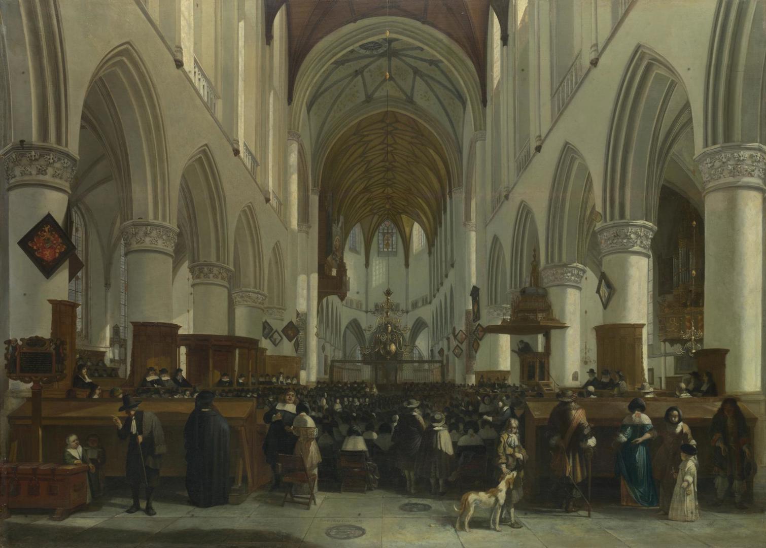 The Interior of the Grote Kerk, Haarlem by Gerrit Berckheyde