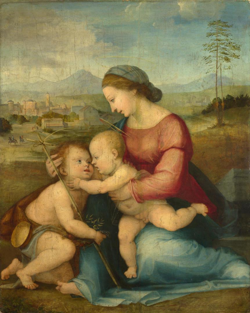 The Madonna and Child with Saint John by Probably by Fra Bartolommeo