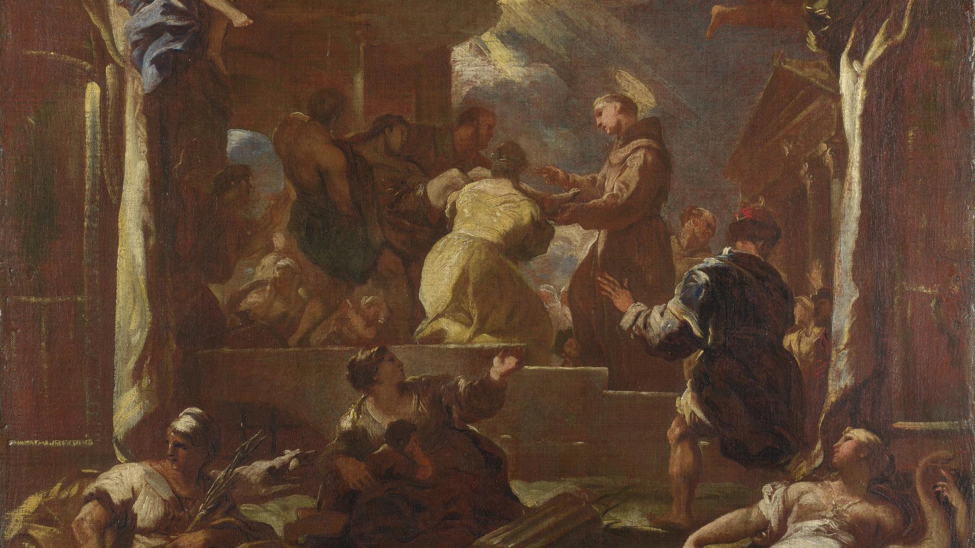 Saint Anthony of Padua restores the Foot of a Man by Luca Giordano