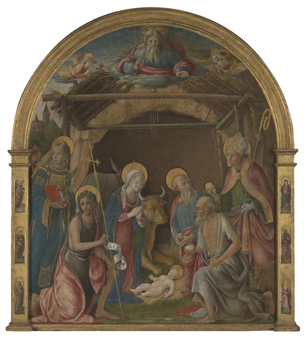 The Nativity with Saints by Pietro Orioli