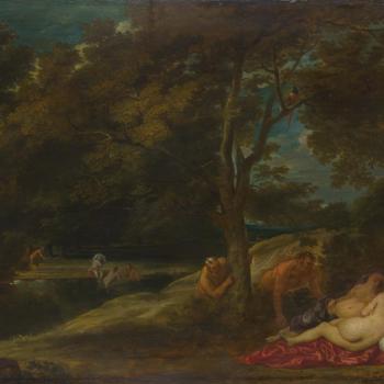 Nymphs surprised by Satyrs