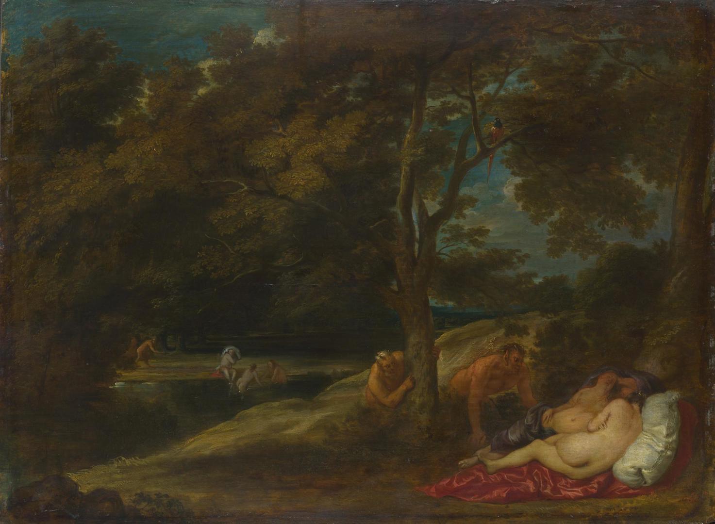 Nymphs surprised by Satyrs by Franchoys Wouters