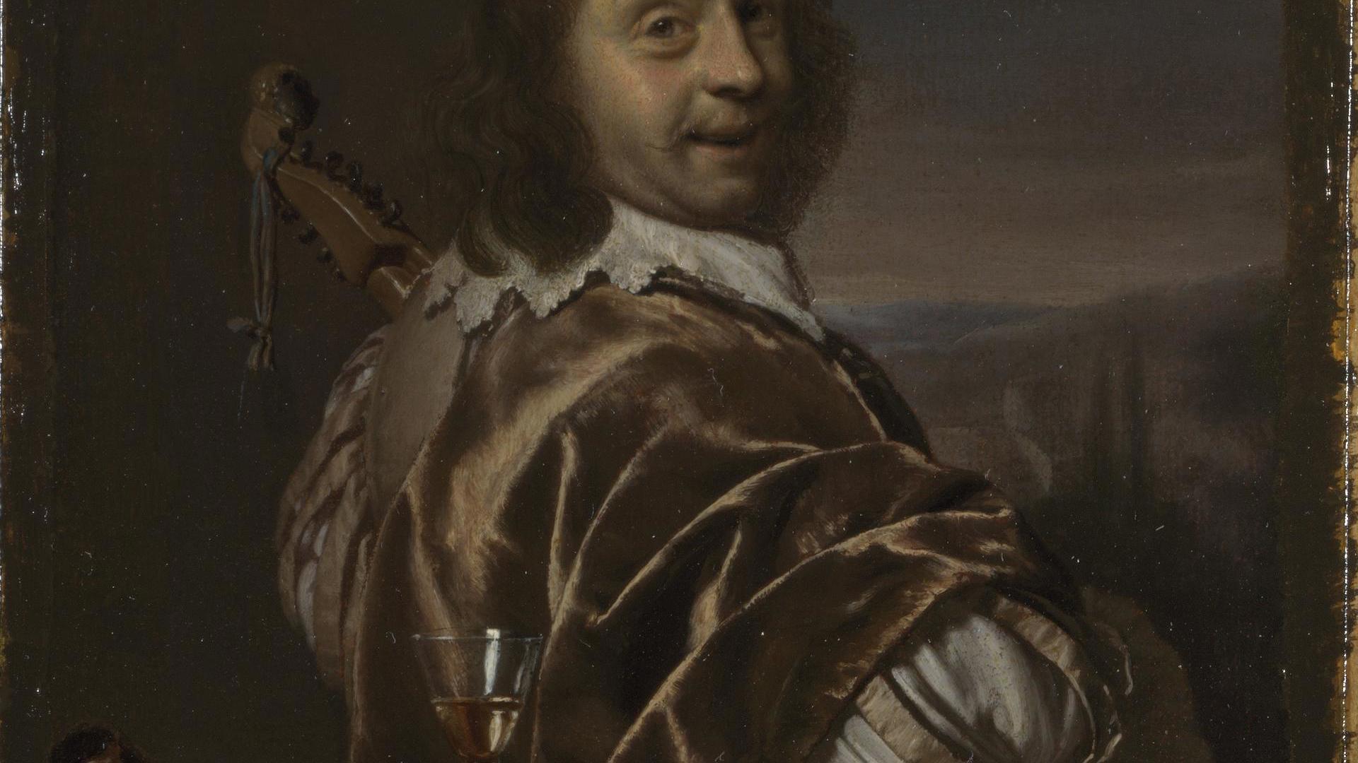 Self Portrait of the Artist, with a Cittern by Frans van Mieris the Elder