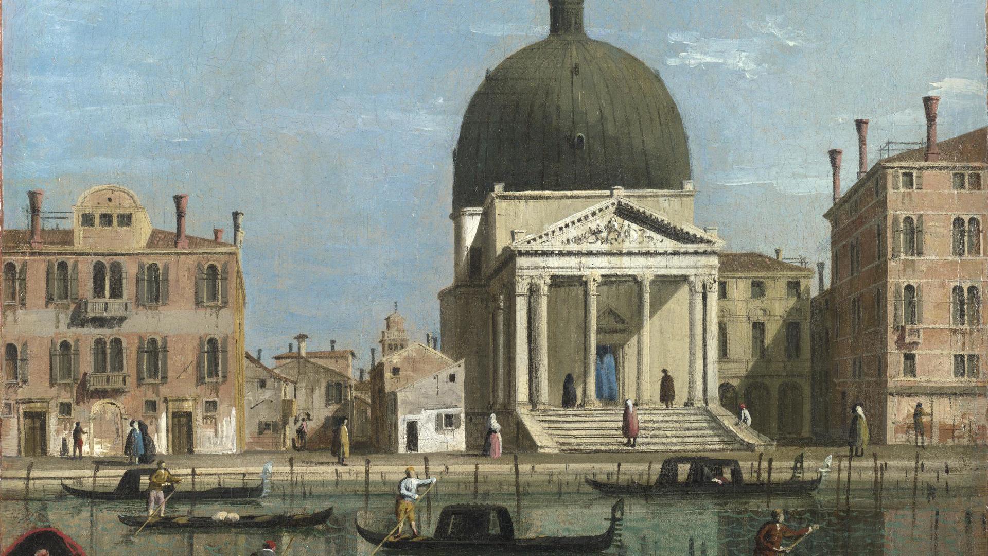 Venice: S. Simeone Piccolo by Follower of Canaletto