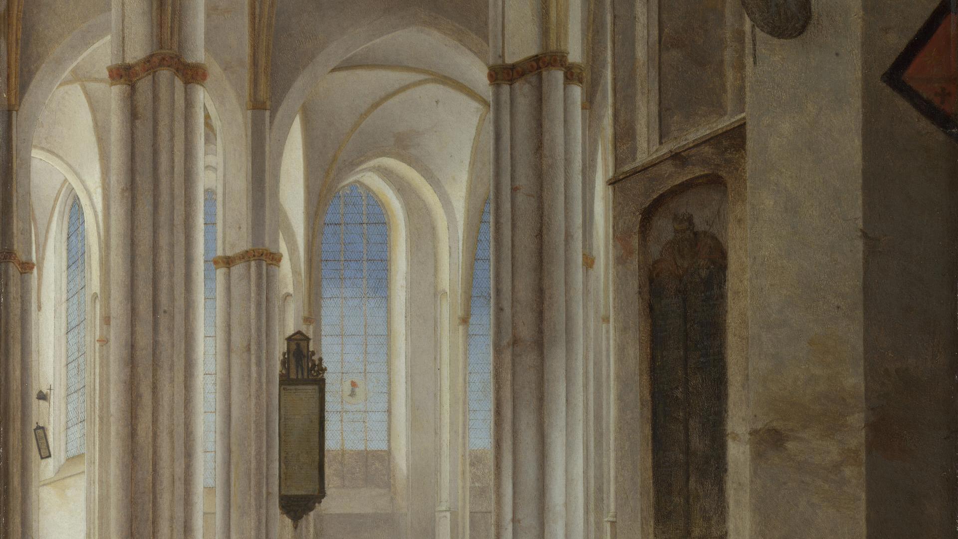 The Interior of the Buurkerk at Utrecht by Pieter Saenredam