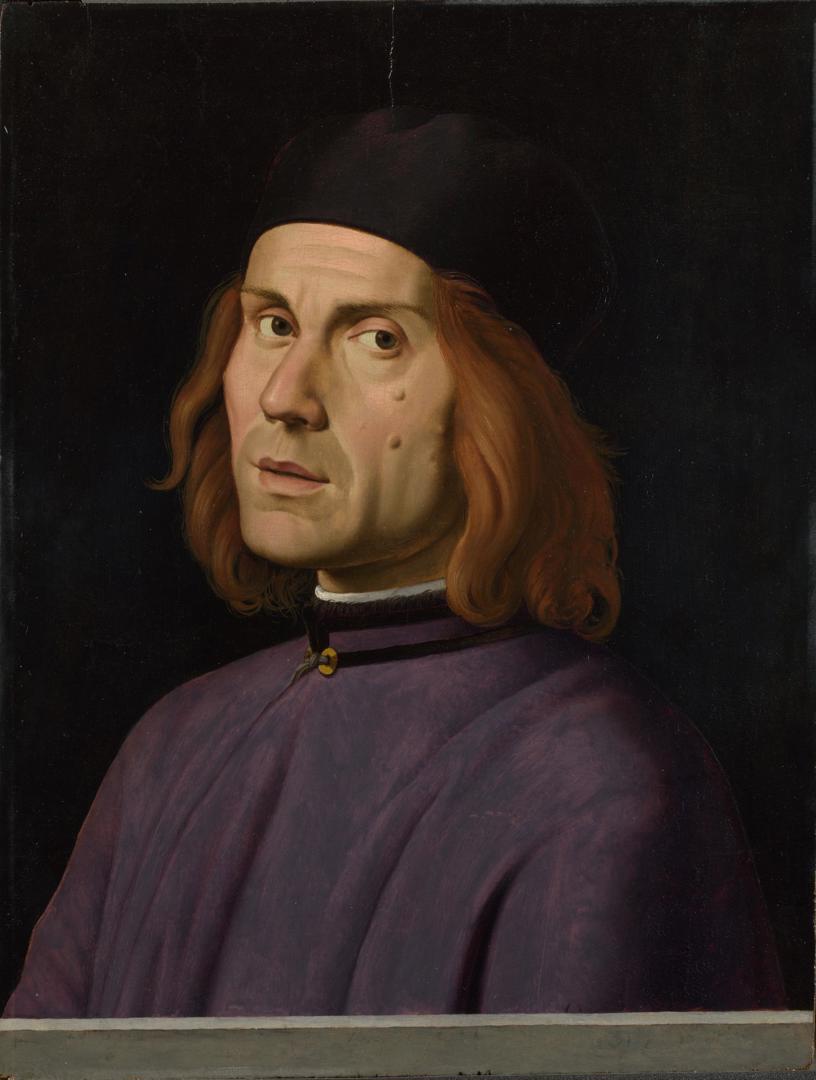 Portrait (supposed to be of Battista Fiera) by Lorenzo Costa