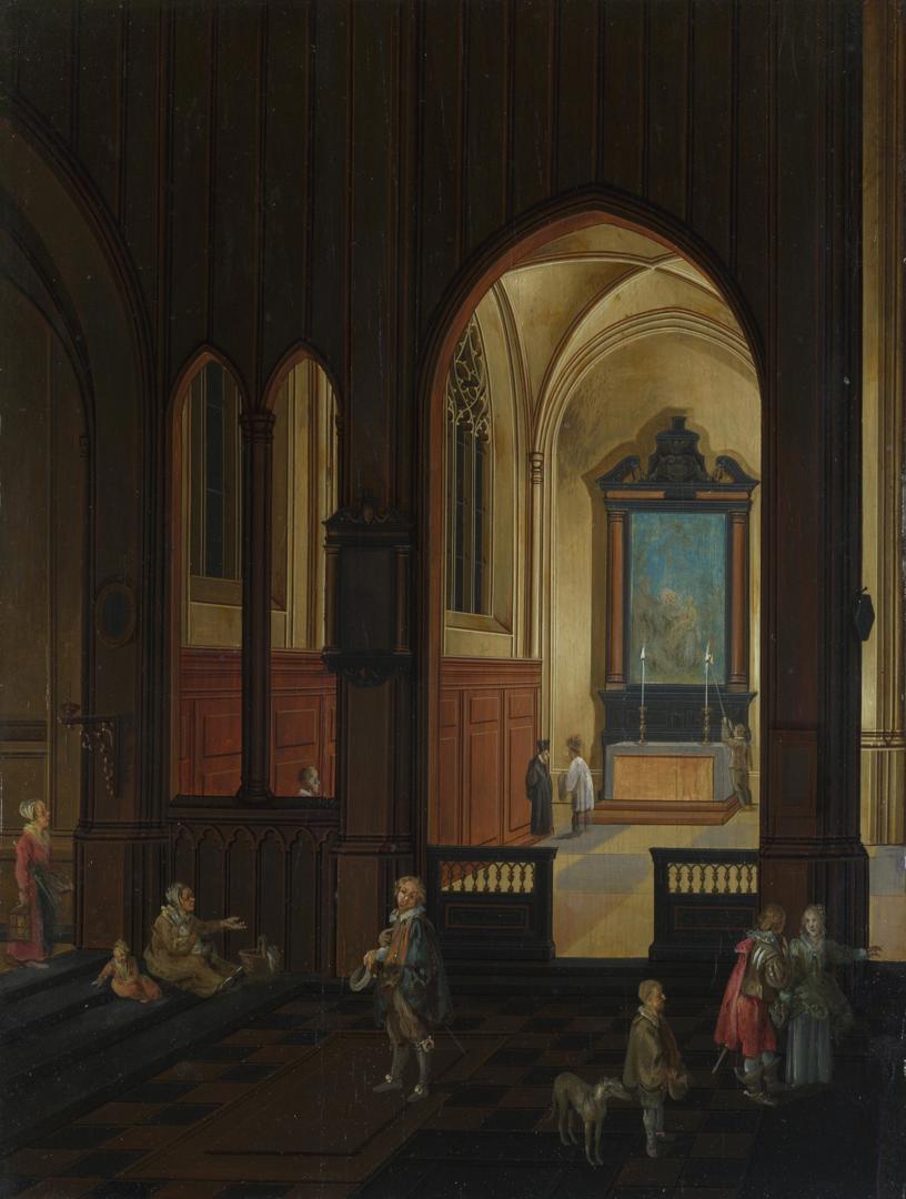View of a Chapel at Evening by Studio of Pieter Neeffs the Elder