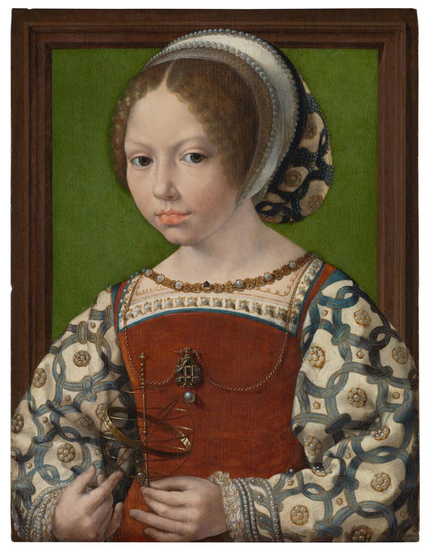 A Young Princess (Dorothea of Denmark?) by Jan Gossaert (Jean Gossart)