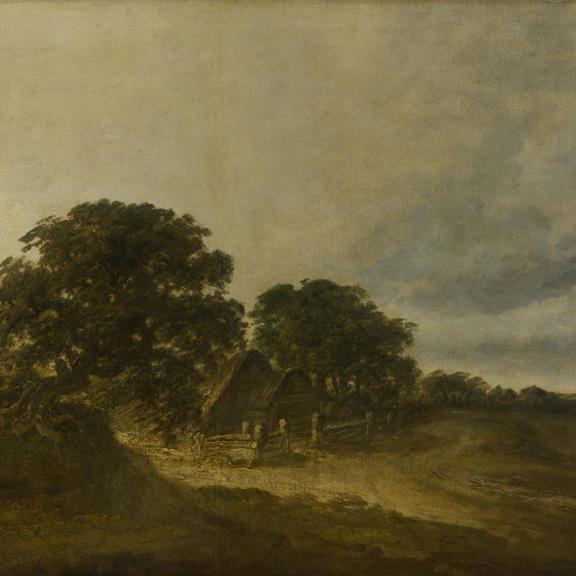 Landscape with Trees, Buildings and a Road