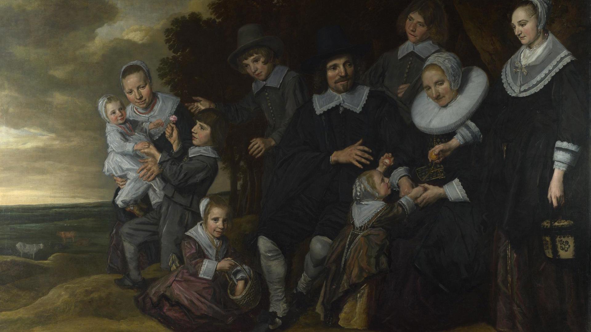A Family Group in a Landscape by Frans Hals