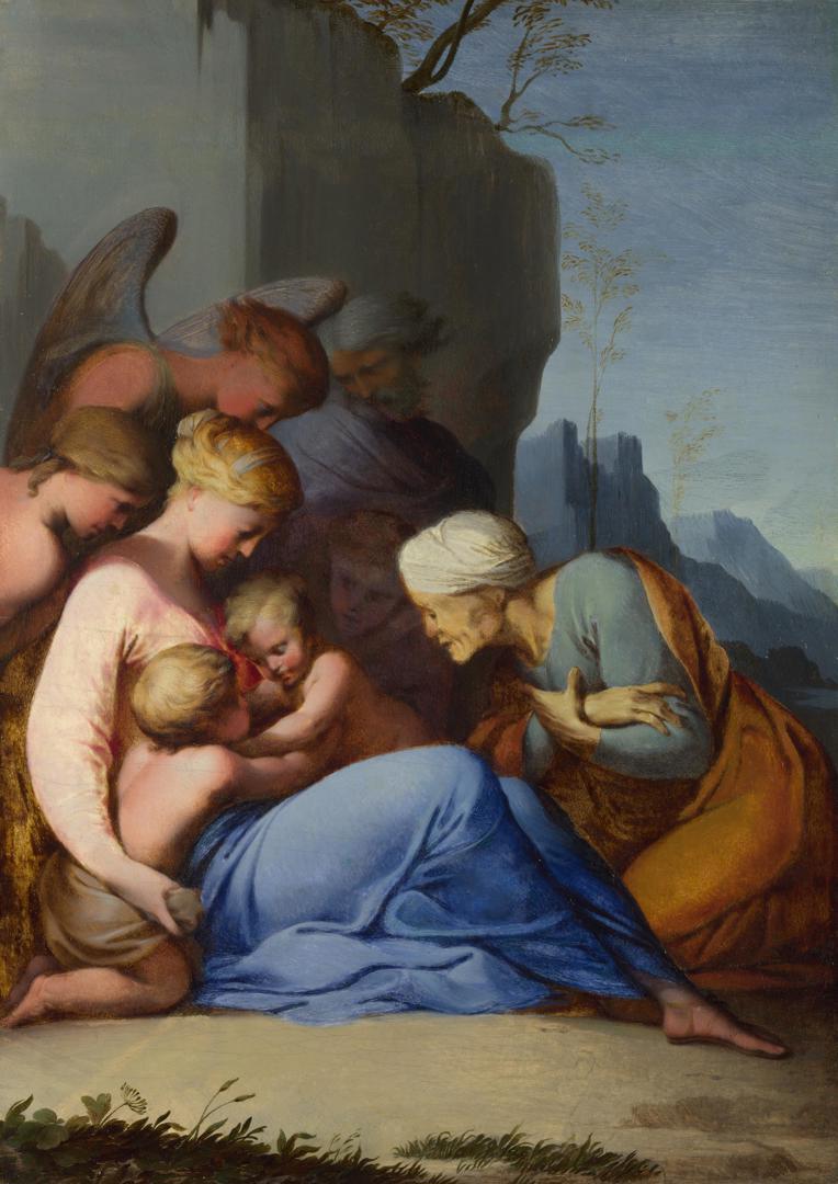 The Holy Family with Saints and Angels by Lubin Baugin