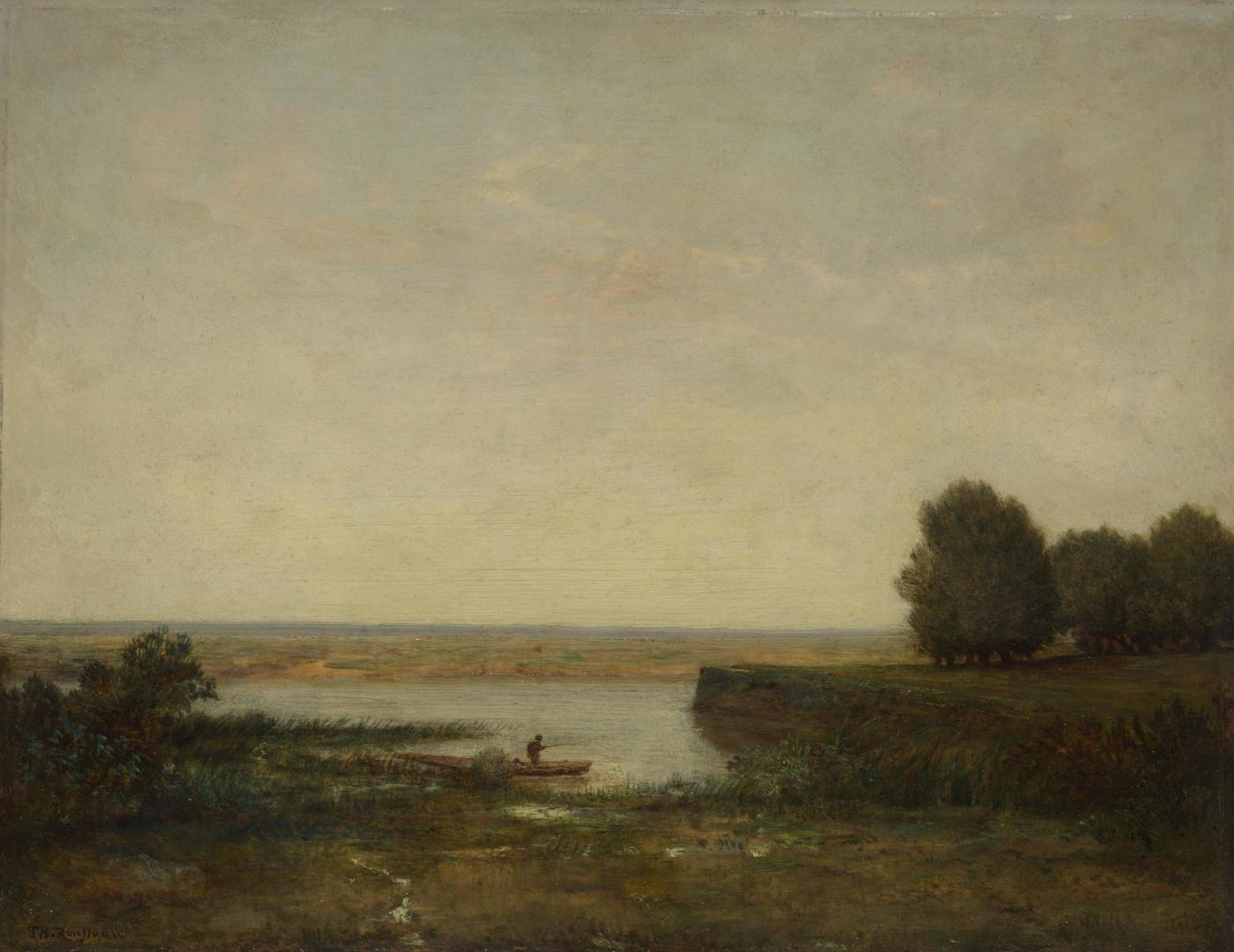 River Scene by Théodore Rousseau