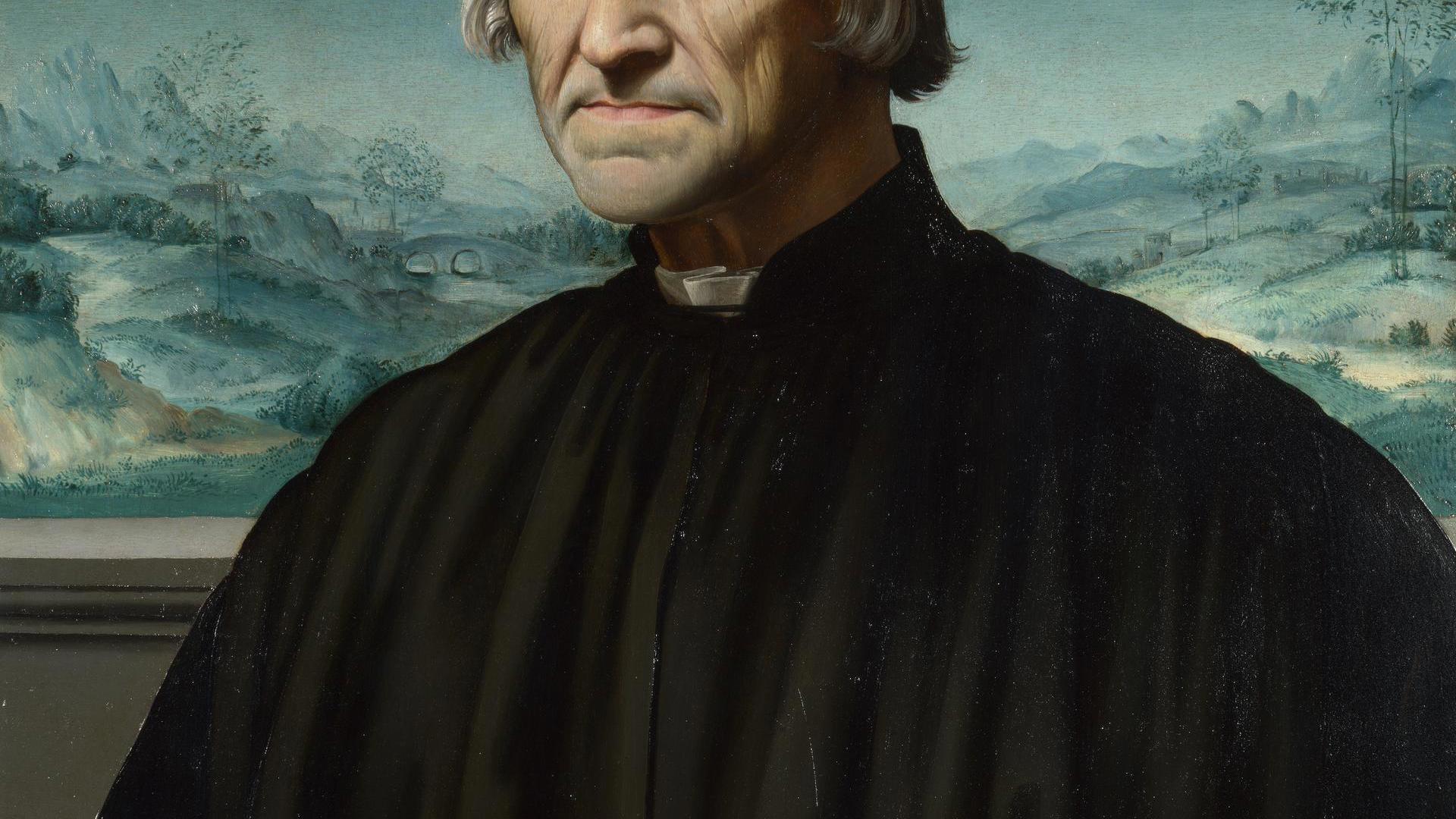 Portrait of Girolamo Benivieni by Probably by Ridolfo Ghirlandaio