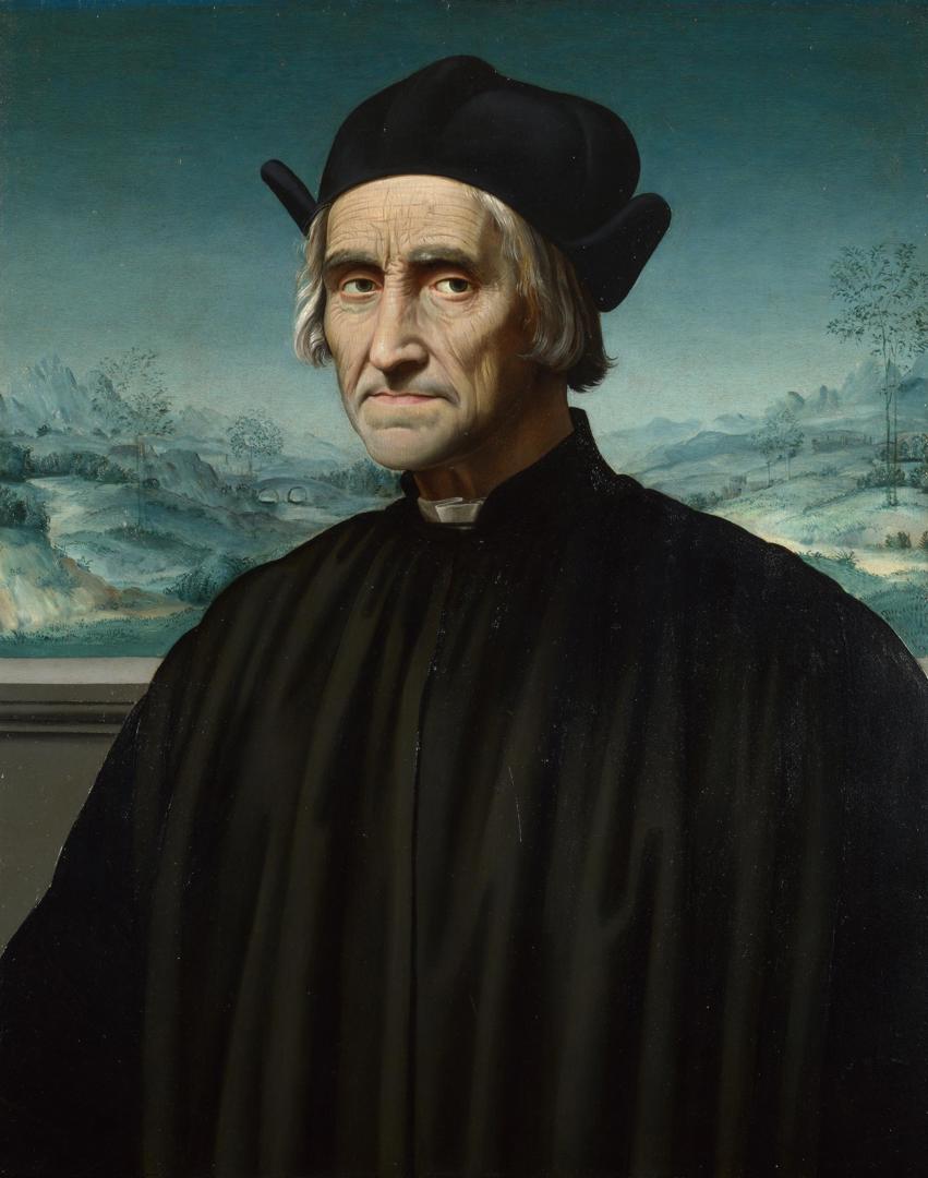 Portrait of Girolamo Benivieni by Probably by Ridolfo Ghirlandaio