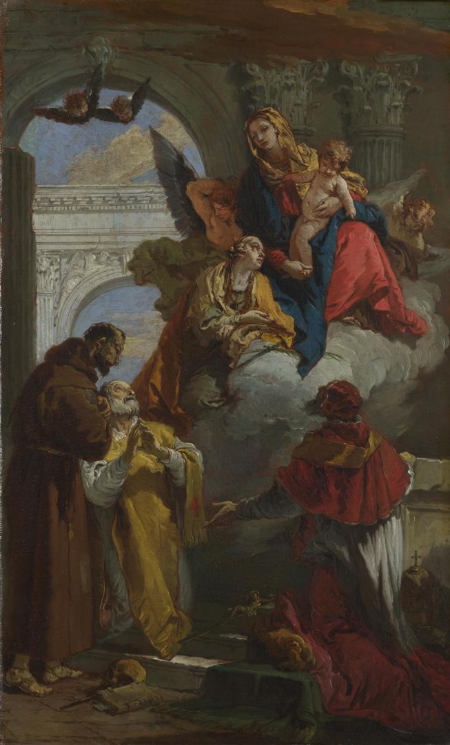 The Virgin and Child appearing to a Group of Saints by Giovanni Battista Tiepolo